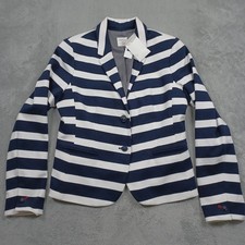 Gap Blazer Womens 12 Blue Striped Academy Button Up Preppy NWT