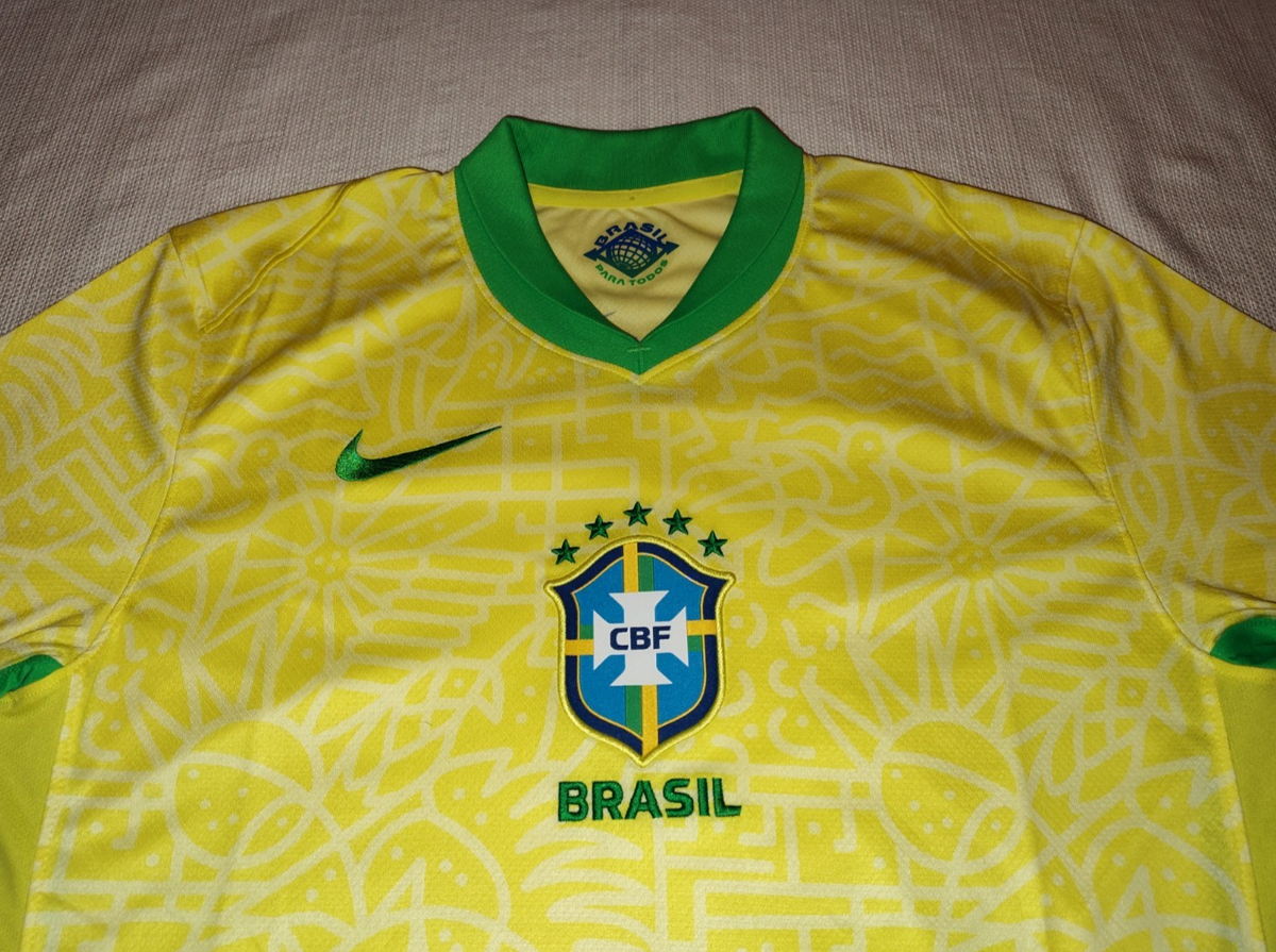 Nike Brazil 2024 Dri-FIT Stadium Home Men's Soccer Jersey Sz