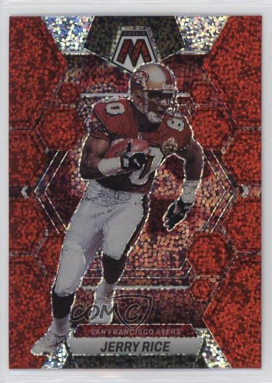 2023 Panini Mosaic Red Sparkle Prizm Jerry Rice #219 HOF 6vu