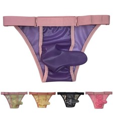 Slip intimo uomo in lattice trasparente per costume ed eventi danza