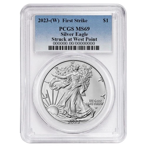 2023 (W) $1 American Silver Eagle PCGS MS69 FS Blue Label