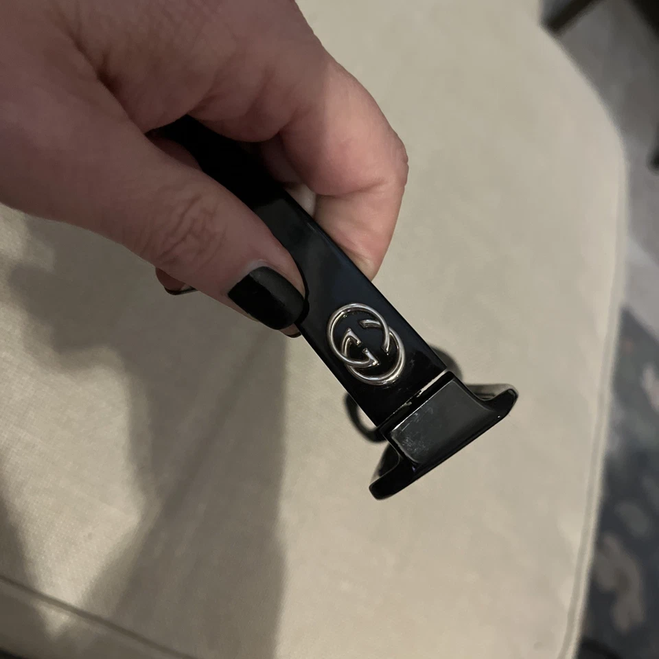 Gucci Black Eyeglasse Frames With Silver Logo For Frames Only - Image 2 of 3