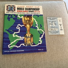 World Cup Final 1966 ORIGINAL Ticket Stub England V Germany + Tournament Program