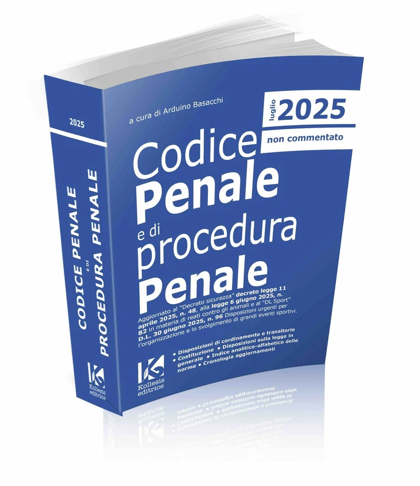 Codice penale e di procedura penale 2025 aggiornato decreto sport D.L. 96/2025 - Immagine 3 di 4