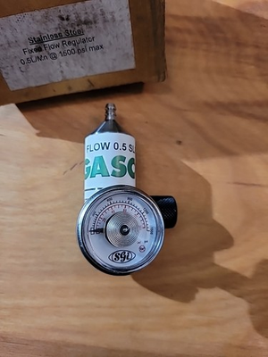 #ad #ad GASCO Flow 0.5 SLPM Gas Regulator Gauge 0 1500 PSI $75.00