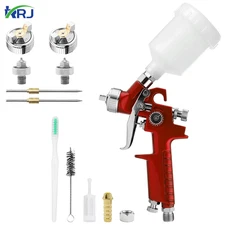 HVLP Mini Air Spray Gun W/0.8/1.0 mm Nozzles 125cc Capacity Cup for Auto Paint