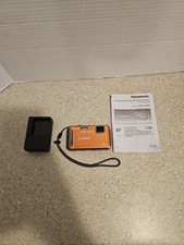 PANASONIC LUMIX DMC-TS20 16.1 MP DIGITAL CAMERA - ORANGE Tested Works