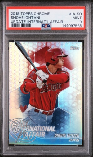 2018 TOPPS CHROME UPDATE AN INTERNATIONAL AFFAIR #IA-SO SHOHEI OHTANI PSA 9