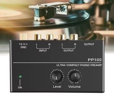 DLX PHONO PREAMP With Adjustable Level Out & Headphone Amp!!  FREE RCA CABLE!