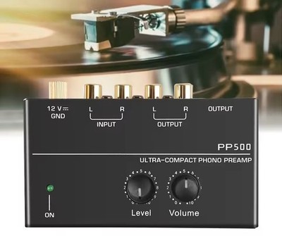 DLX PHONO PRE-AMP With Adjustable Level Out & Headphone Amp!!  FREE RCA CABLE!