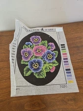 Printed needlepoint canvas Only Collection D Art 30x25 Cm Flowers Embroidery 