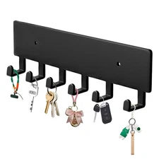 Key Holder Wall Mount with 6 Hooks - Key Rack Organizer for Entryway, Kitchen &