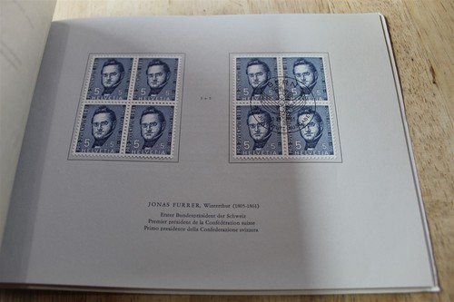 SWITZERLAND PTT PACK 1961 B308-312 BLOCKS OF 4 MINT/ USED CAT 31.60 JUVENTUTE - Picture 7 of 8