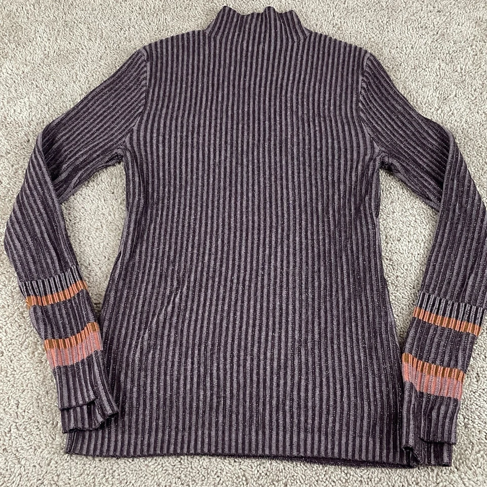 Suéter Smartwool Dacono Mujer Cuello Embudo Lana Merino Texturizada Rayas 389 Foto 2 de 4