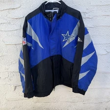 Dallas Cowboys Vintage Pro Line Apex One NFL Hooded Puffer Jacket Coat Size M
