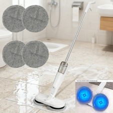 1000W Cordless Electric Spinning Mop Rechargeable Floor Cleaner Scrubber Polish