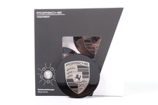 4x Original Porsche Nabendeckel 76mm schwarz glänzend Wappen Turbonit