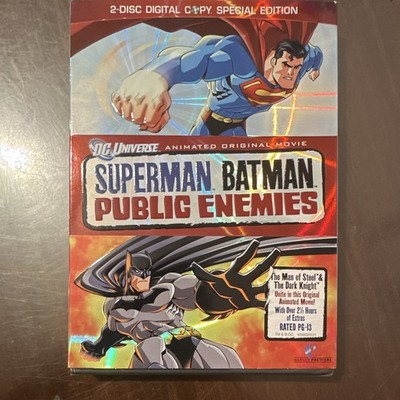 DC Superman/Batman: Public Enemies (DVD, 2009) 2-Disc SE BRAND NEW SEALED W Slip