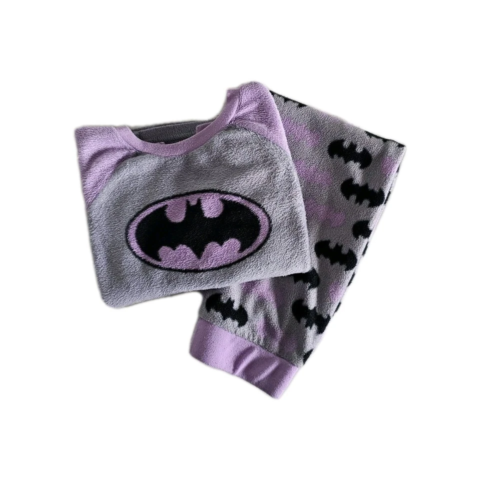 Batgirl Fleece Pajama Set Size 5, Grey And Purple, Flame Resistant - Изображение 4 из 4