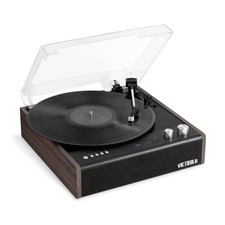 VICTROLA EASTWOOD 3-SPEED BLUETOOTH TURNTABLE BUILT-IN SPEAKERS - ESPRESSO