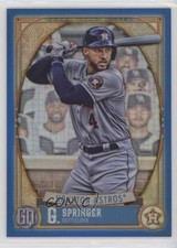 2021 Gypsy Queen Box Topper Chrome Blue Refractor 24/99 George Springer #290 4l3