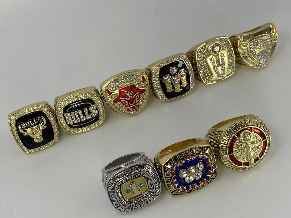 Chicago Bulls Michael Jordan Championship 9 Ring Set UNC Dream Team Hall Of Fame - Image 2 of 4
