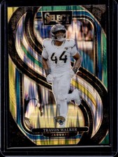 2024 Panini Select Travon Walker Premier Green and Yellow Prizm Shock #197