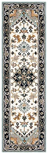  Heritage Collection Runner Rug - 2'3" x 6', Grey & Green, Handmade  - Image 2 of 4