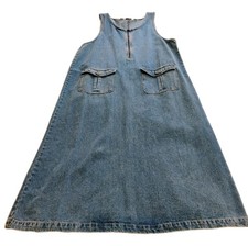 Vintage Denim Dress NWT North West Blue Size Medium Long Jumper Style Y2K