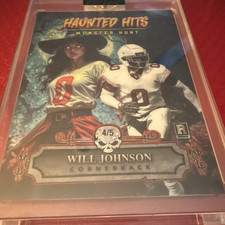 Wild Card Haunted Hits Will Johnson Football Serial Rookie /5 HHJWI-WJ. rookie card picture