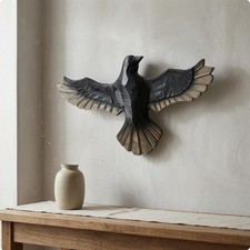 Handgeschnitzte Vogelfigur Aus Holz, Handgefertigte H&auml;ngefigur Zum