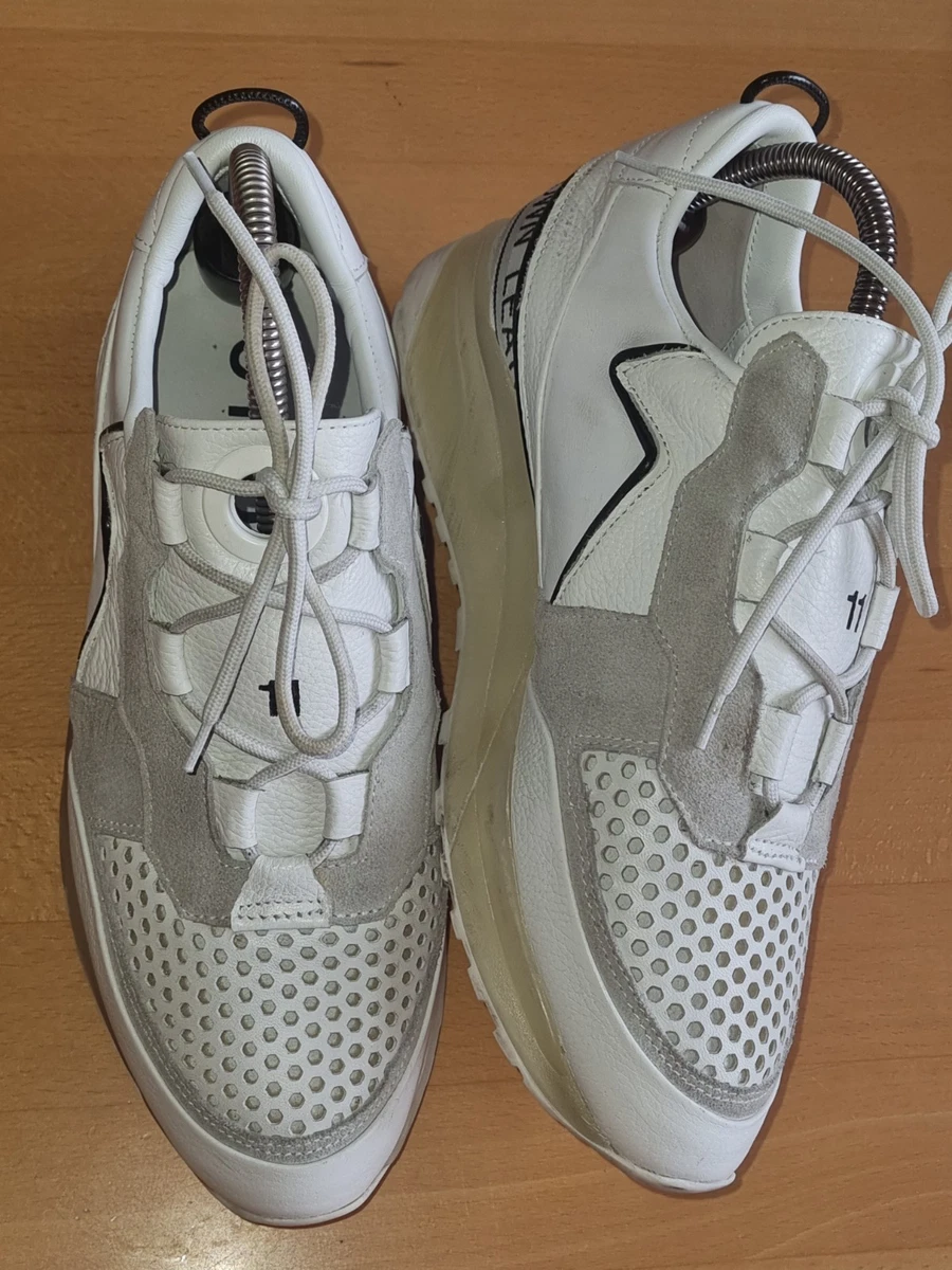 Leather Crown Design Sneaker Handarbeit Weiß /Grau Gr.41 top Zustand