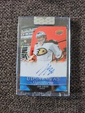 2025-26 UD Clear Cut John Gibson Canvas Signatures Auto # CS-JG Anaheim Ducks