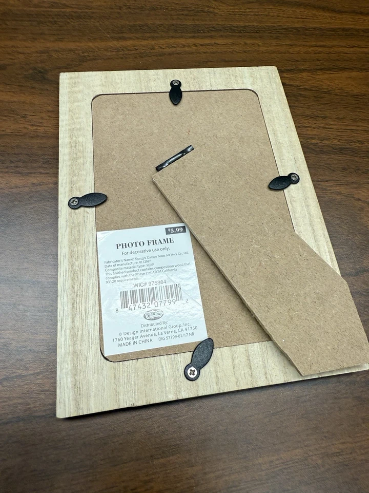 Patriotic Americana Red White and Blue Wooden Picture Photo Frame Words Phrase - Image 2 of 4