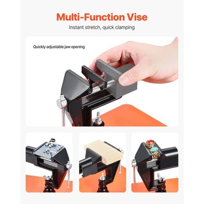 Steel Base Helping Hands Soldering Tool: 3X Magnifier, 4 Arms, Hot Air Holder