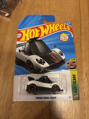 2026 HOT WHEELS PAGANI ZONDA CINQUE EXOTICARS 4/10 WHITE  TOONED  New For 2026