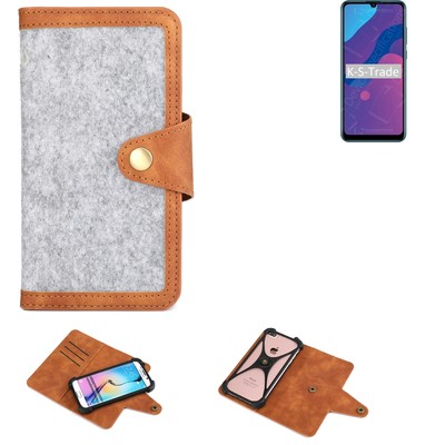 Filzhülle für Huawei Honor 9A Handy-Tasche hellgrau
