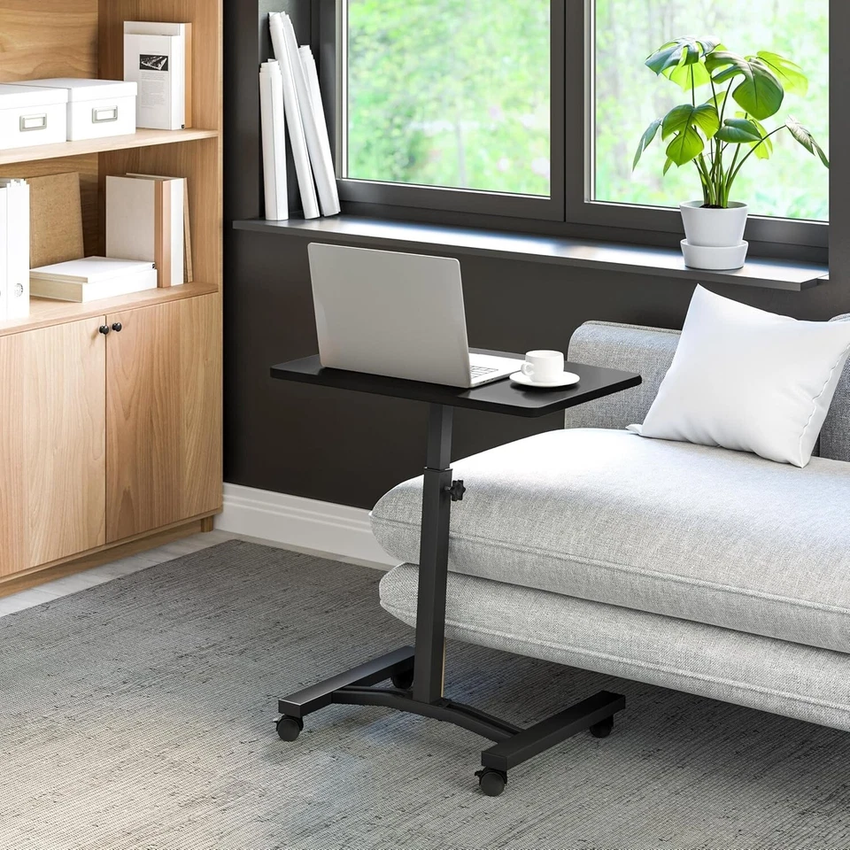 Estación de trabajo para computadora portátil con soporte móvil y altura ajustable Foto 4 de 4