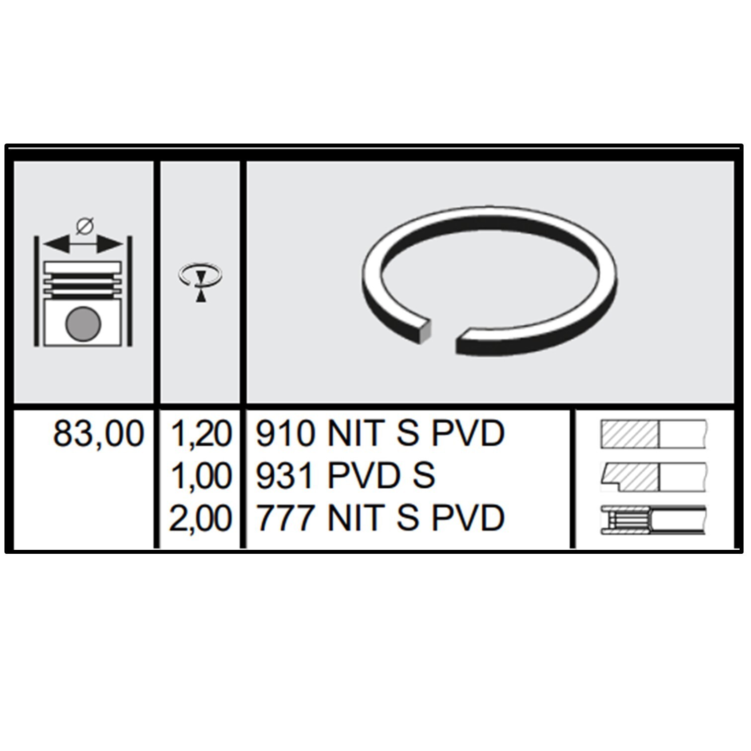 Aston Martin V8 2015 Piston ring