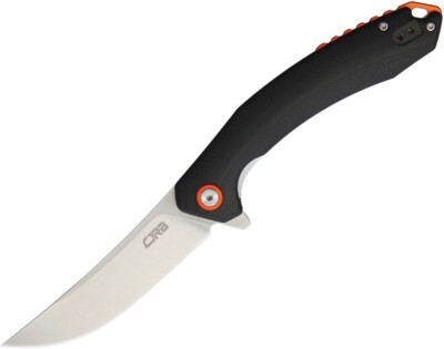 CJRB Gobi Linerlock Knife Black G10 Handle Trailing Point Plain Edge J1906BKC