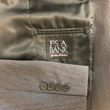Jos A Bank Signature charcoal gray herringbone sport jacket men's size 38r 2B1V