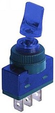 Kippschalter blau beleuchtet, kurzer Hebel, 12V, 20A, EIN/AUS Blau S8S