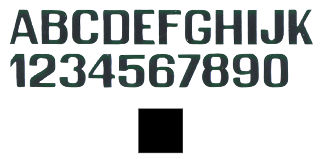 Buchstaben E Zahlen Schwarz mm.200 - Unsere 1 Marken International Letterfix