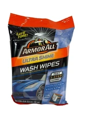 Armor All Ultra Shine Wash Wipes Fast Cleaning No Rinsing No Drying 12 Wipes New
