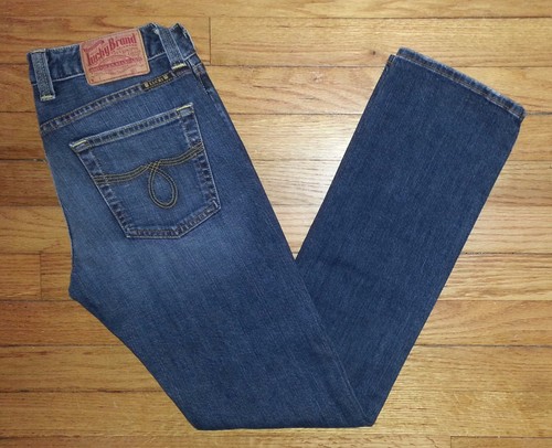 Lucky Brand Jeans Distressed Straight NWOT Sz 4/27 29x30 Blue Jeans Denim 2751p - Picture 2 of 12