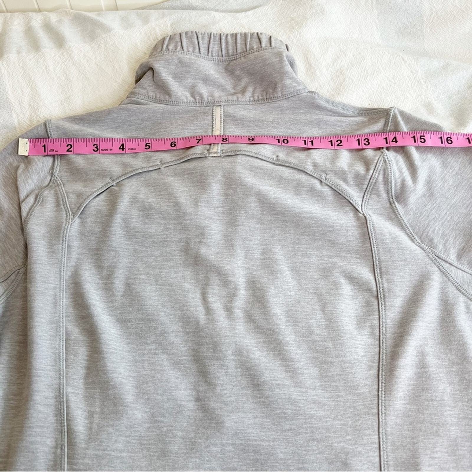 Lululemon Forthright 1/2 Zip Pullover Jacket Grey… - image 9