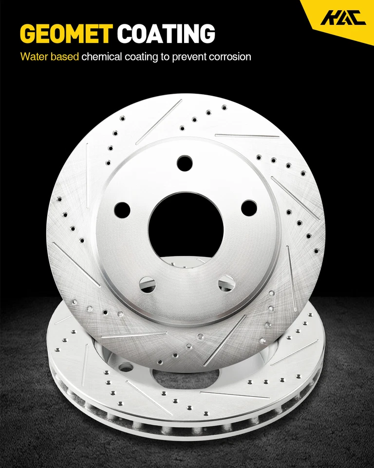 Front Drilled Slotted Rotors Pads Brake Kit for BMW Z3 Z4 328i 328Ci 325xi - Image 3 of 4