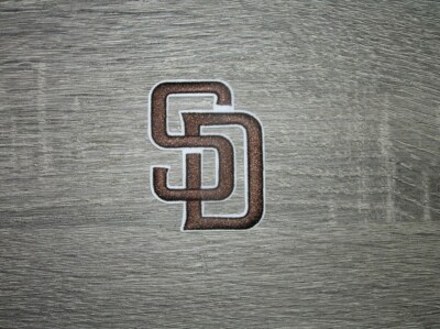 San Diego Padres Brown Lettering Embroidered Iron On Patch 2'' x 2''