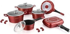 Set di Pentole Padelle 15 Pz Professionale in Pietra Royalty Line Bardeaux