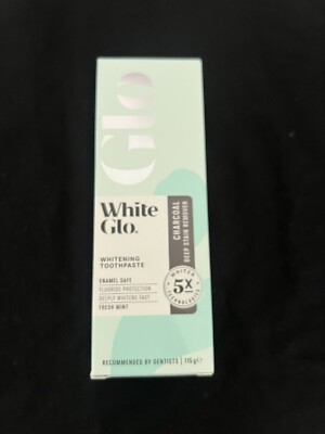 White Glo Charcoal Stain Remover Whitening Fresh Mint Toothpaste 115g